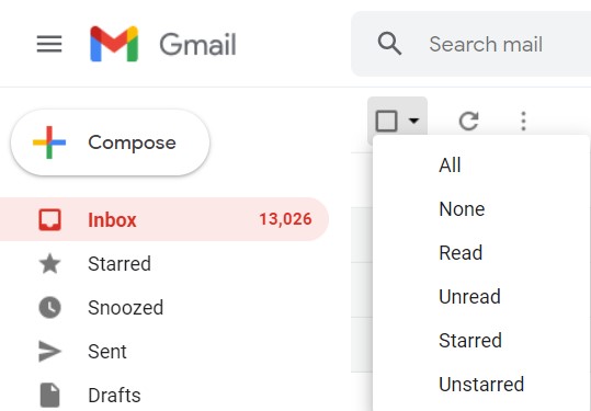 Does Gmail show only the unread messages ?